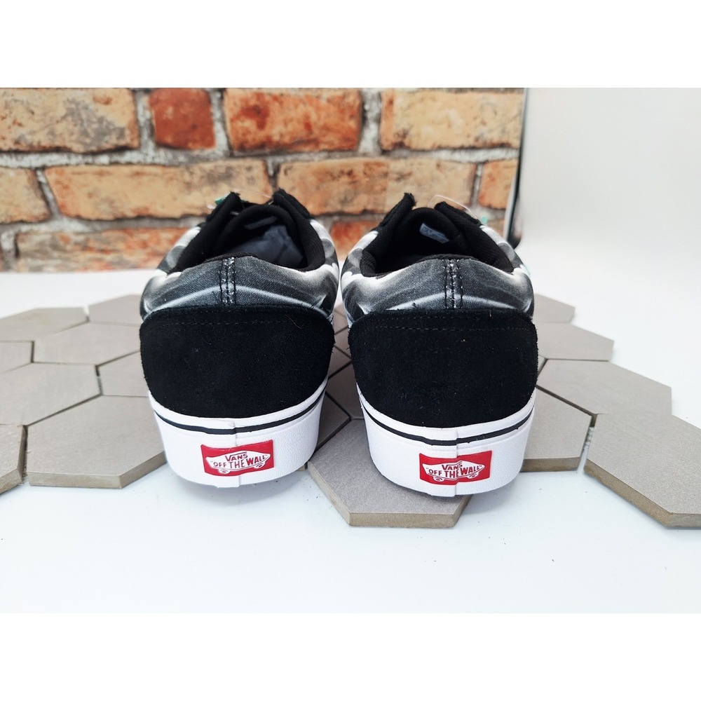 Men Sz 12 Vans Old School Comfy Cush Black White Swirl Sneakers CC After Dark - Picture 9 of 11
